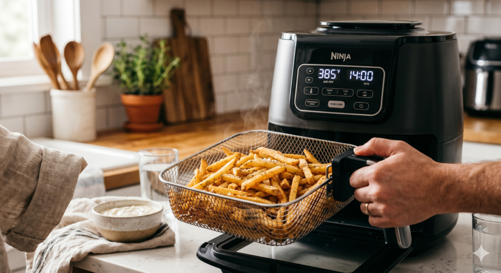 Cooking a first meal in an air fryer